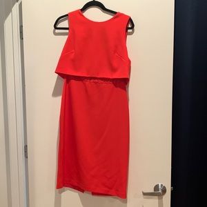 Vince Camuto, bright red dress, size 8